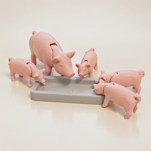 Playmobil schweinefamilie - schweinefamilie, 5
