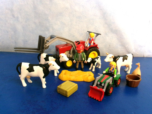 Traktor bauer kühe tiere - bauer,