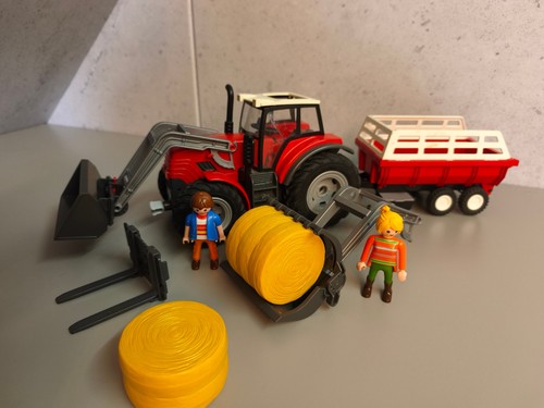 6867 traktor anhänger - +, stroh